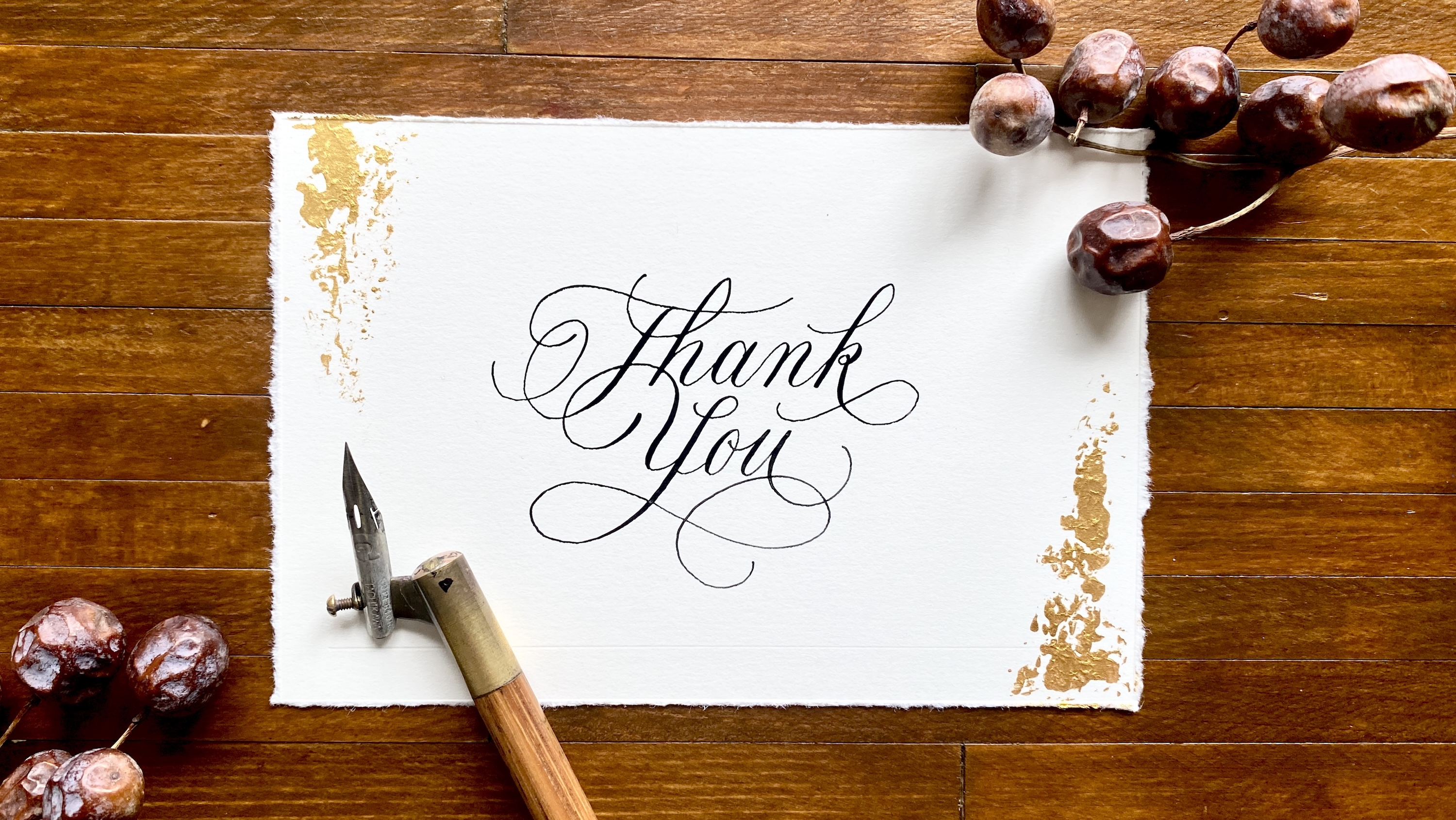 レッスンで作成するThank Youカードの完成イメージ