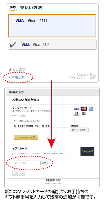 Amazonギフト券でのお支払方法