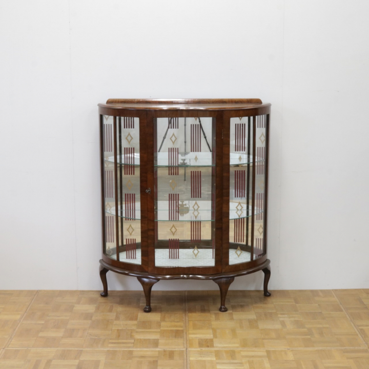 グラスキャビネット | ウォールナット 1940年代 | 401-Q-0159